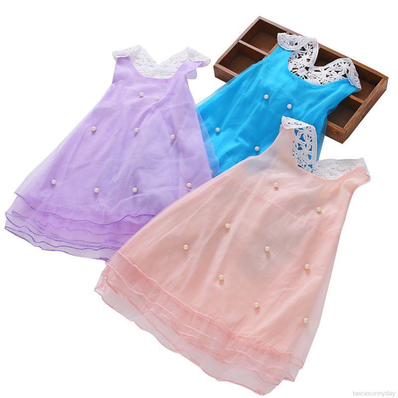 Đầm xoè Tutu phối ren hoa phong cách công chúa cho bé gái