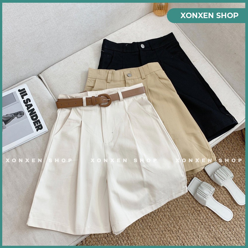 Quần short nữ quần đùi kaki quần short tặng kèm nịt dễ thương XONXEN SHOP HUẾ mã 3305
