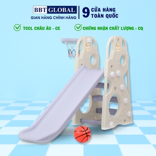 Cầu Trượt Hàn Quốc trẻ em cho bé có ném bóng rổ BBT GLOBAL CHD100