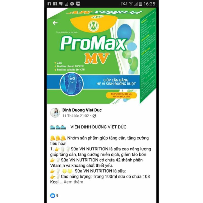 Men vi sinh PROMAX