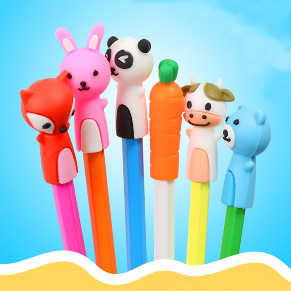 Set 3 nắp đậy bút kiểu hoạt họa dễ thương