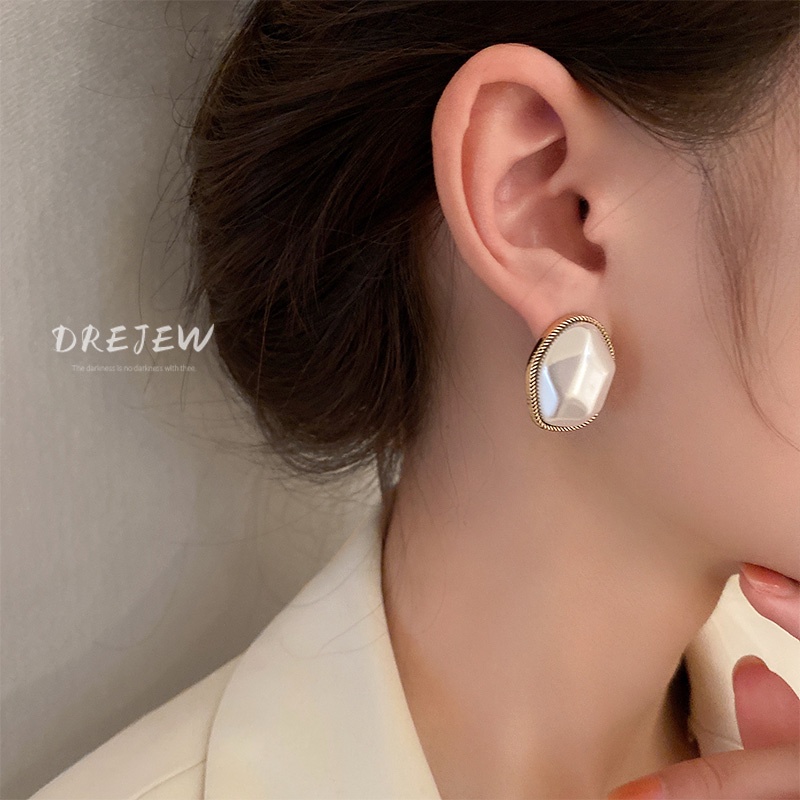 Khuyên Tai Kim Bạc Đính Ngọc Trai Thời Trang Cho Nữ 2