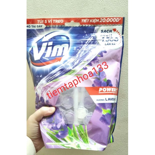 Viên Vệ sinh bồn cầu VIM POWER 5 sạch khuẩn thơm mát 55g