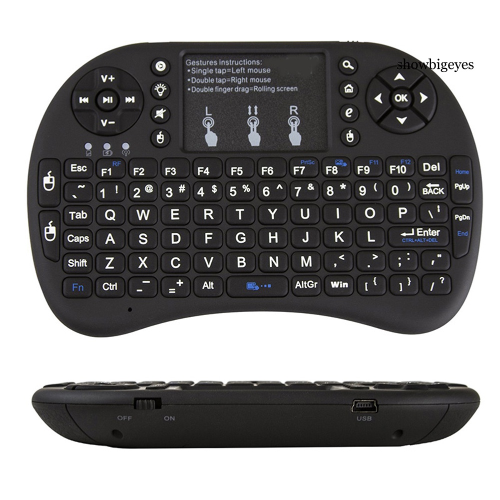 Bàn Phím Bluetooth Không Dây Com-I8 Mini Kèm Cảm Ứng Cho Xbox 360 Tablet