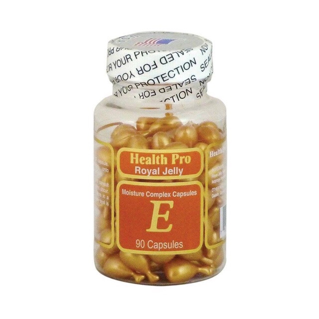 Viên nang Vitamin E Health Pro ( Royal Jelly) chiết xuất từ sữa ong chúa.