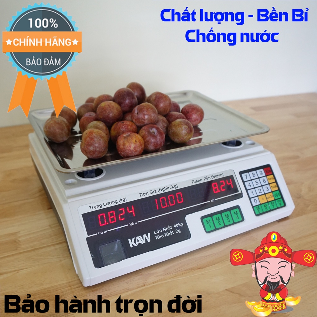 Cân Điện Tử Bán Hàng, Cân điện tử Kaw 40kg chất lượng tốt, siêu chuẩn xác, chống nước, thiết kế thông minh, bền bỉ