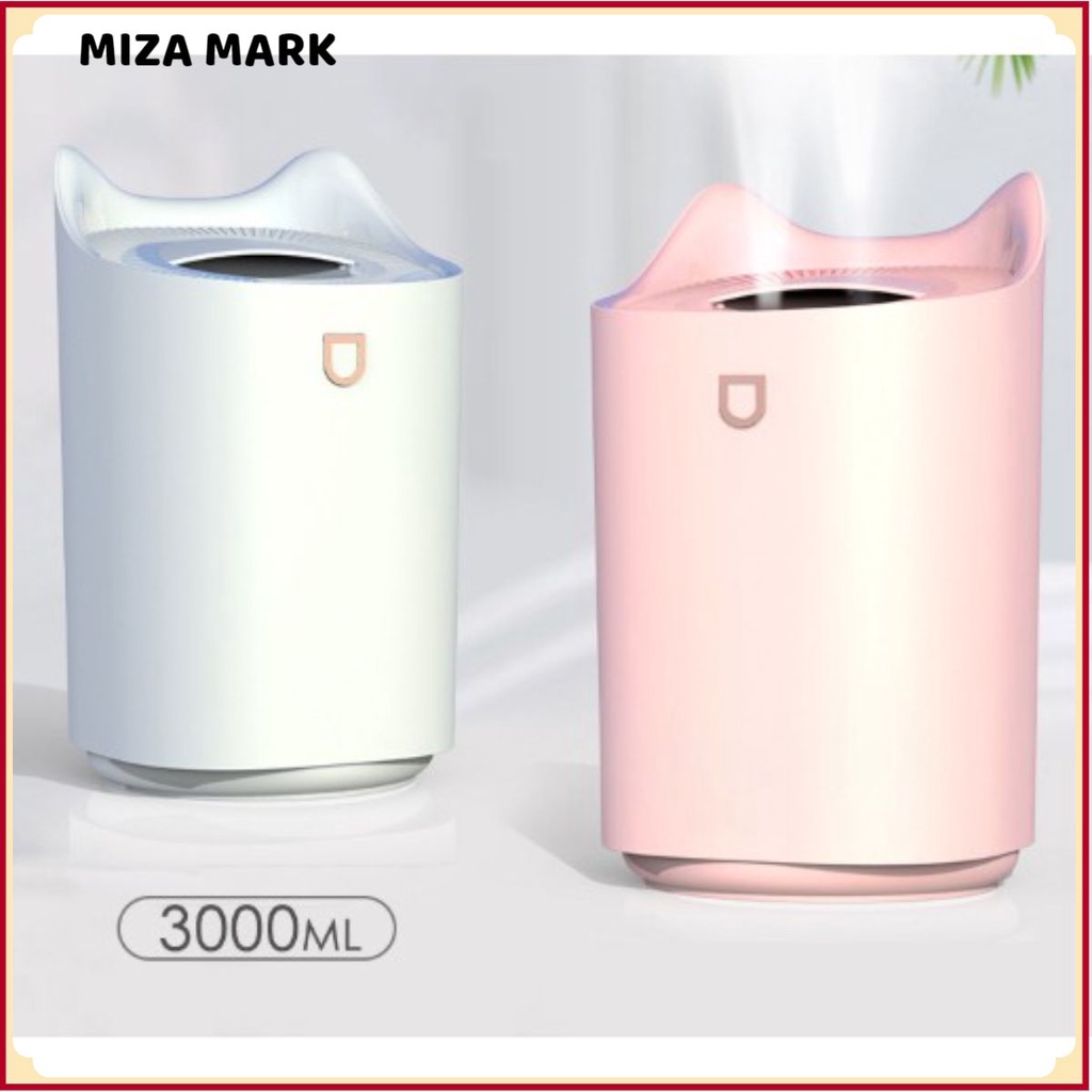 Máy phun sương cao cấp, máy tạo độ ẩm không khí, làm mát không khí, dung tích 3 lít, cổng cắm USB tiện lợi