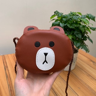 (Ảnh,video thật) Túi đeo chéo cho bé trai gái gấu nâu Quảng Châu loại 1 xịn