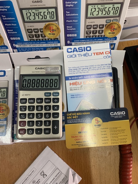 Máy Tính Bỏ Túi Casio LC-403TV Chính Hãng 7 Năm Bảo Hành