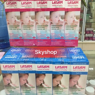Lasam xịt mũi 70ml trẻ em màu đỏ - người lớn