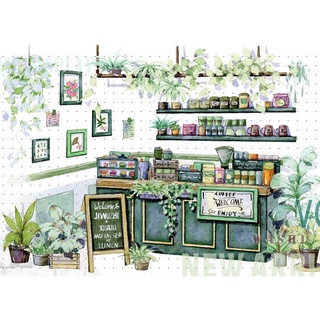 Đoạn chiết washi tape căn phòng xanh lá