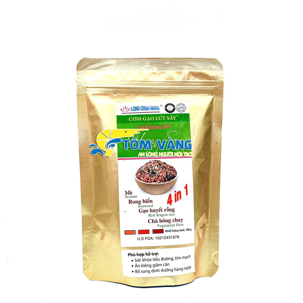 Cơm Gạo Lứt Sấy 4in1 (100gr) - Tôm Vàng