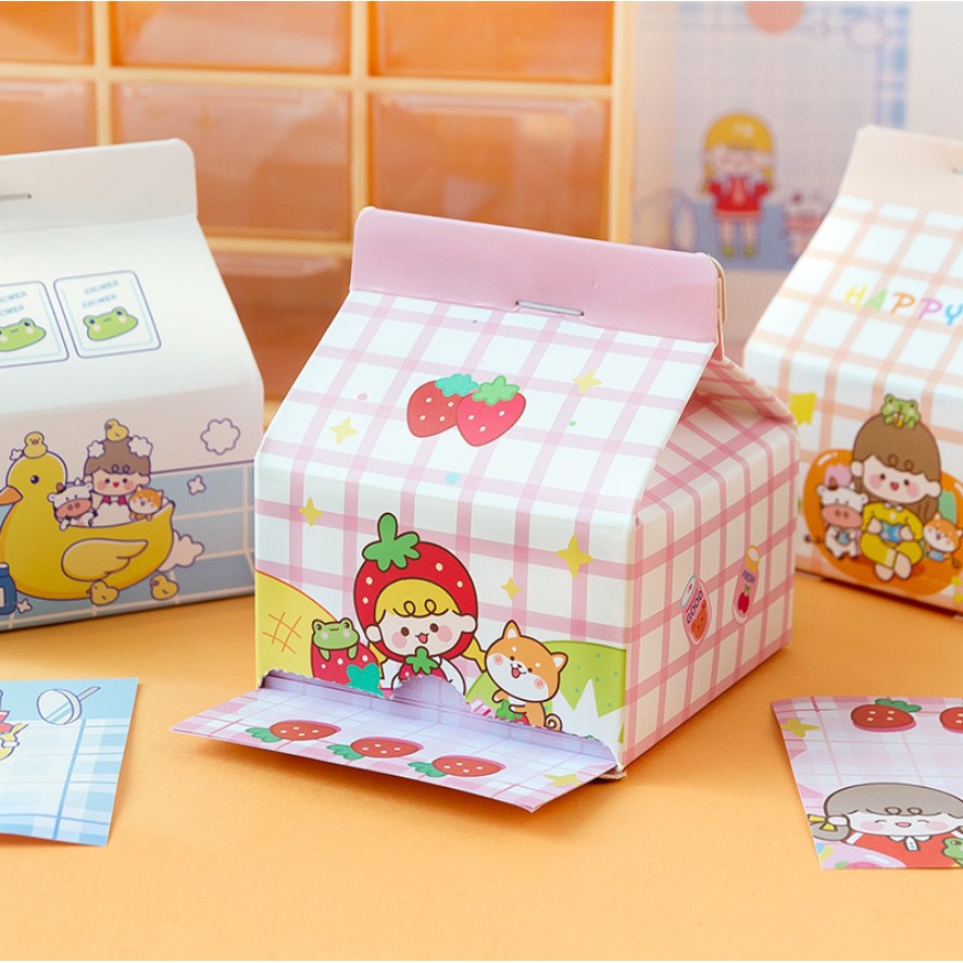 Giấy note hộp sữa Yuxian Mimi's surprise box 200 tờ ghi chú | BNM126