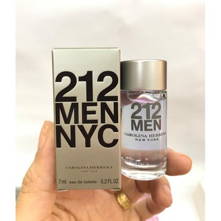 Nước hoa nam mini Carolina hererra 212 men nyc eau de Toilette 7 ml