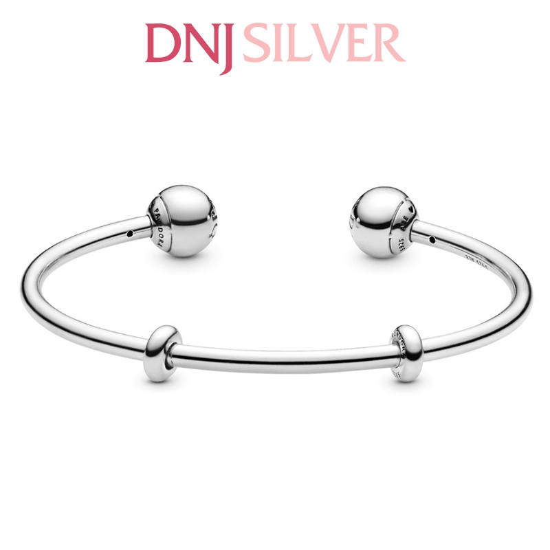 Vòng charm bạc 925 cao cấp - Mẫu vòng Open Bangle Bracelet, có thể mix thêm hạt charm vào vòng theo ý thích