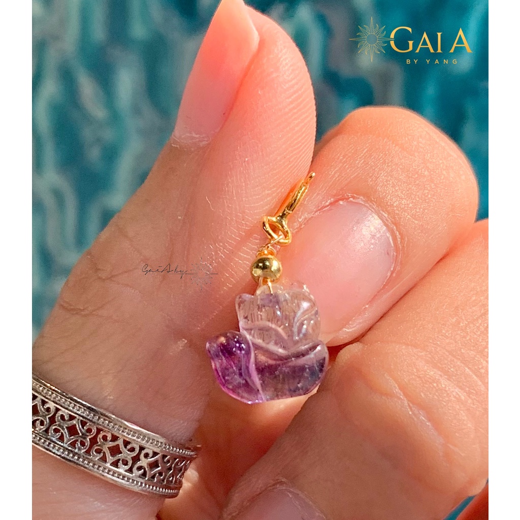 Charm Đá Bạc Xi Vàng Hồ Ly Super Seven - Gaia By Yang