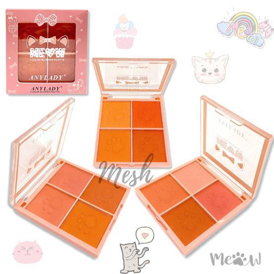 PHẤN MÁ 4 Ô MEOW ANYLADY tone đào BLUSHER