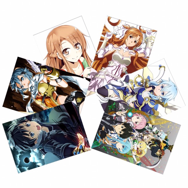 11 thẻ card anime sword art online ép lụa ảnh khác nhau