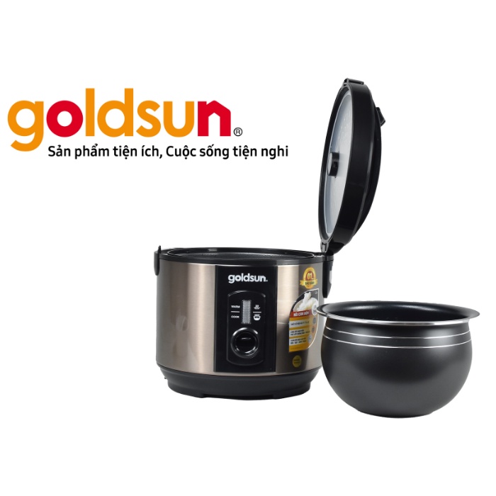 Nồi cơm điện lòng niêu Goldsun GRC5043, 5042 - Hàng chính hãng, Nấu nhanh hơn, cơm chín đều,Nồi cơm điện lòng niêu Golds