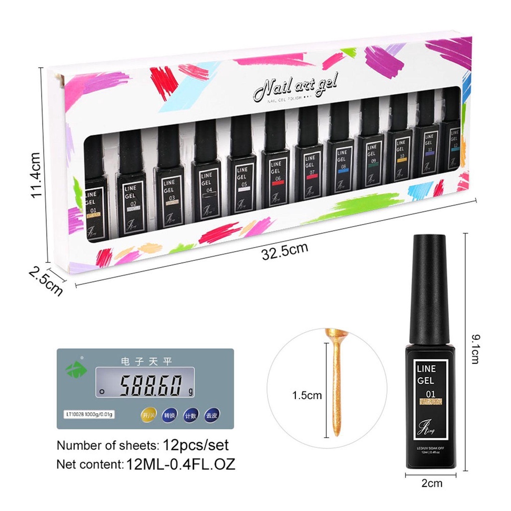 XIANTIN Sơn Móng Tay Gel UV 12 Màu