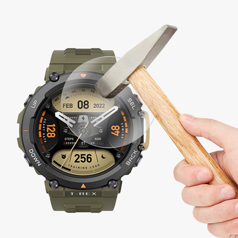 Set 2 Kính Cường Lực Bảo Vệ Màn Hình Cho Đồng Hồ Thông Minh Amazfit T-Rex 2 A2169 T-Rex / T-Rex Pro A1918