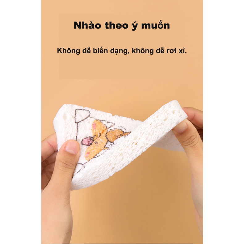Bông Rửa Bát Khăn Lau Nhà Bếp Miếng Bọt Biển Làm Từ Bột Gỗ