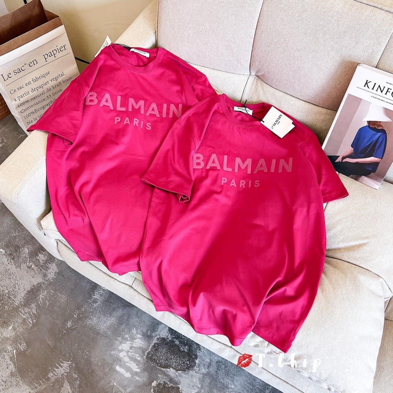 Áo thun cộc logo balmain