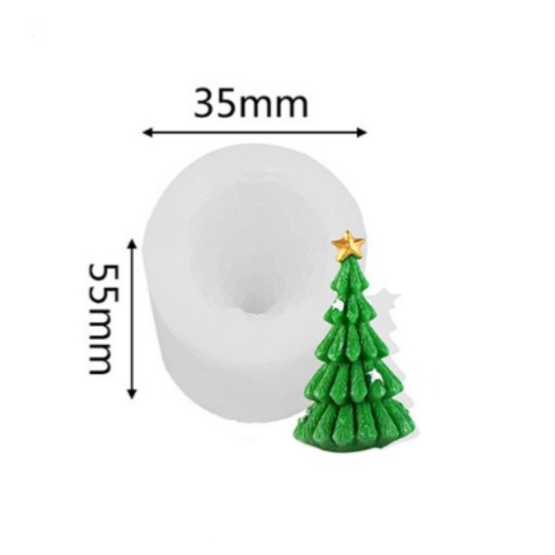Khuôn làm cây thông Noel - Christmas tree Mold- trong ngành thủ công Resin, Jesmonite, Candle, Soap