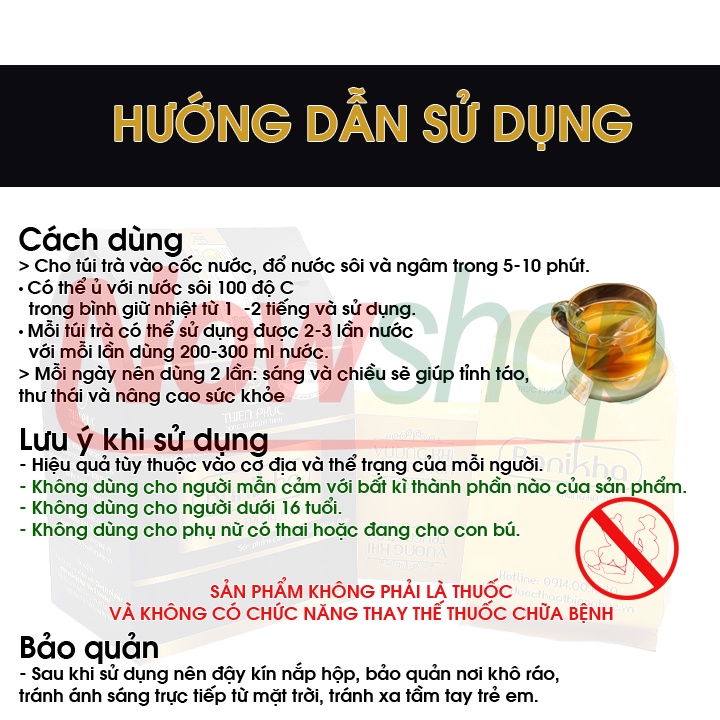 Trà Túi Lọc Đông Trùng Hạ Thảo Banikha Thiên Phúc Bổ Thận Tráng Dương Tăng Sức Đề Kháng Chống Lão Hóa Nâng Cao Sức Khỏe