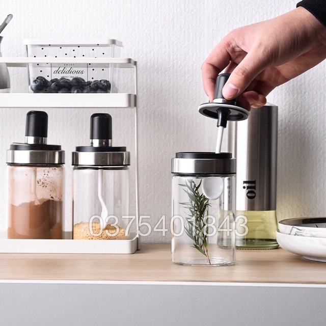 [HÀNG CHUẨN] Lọ đựng gia vị kèm thìa cao cấp chính hãng (250ml)