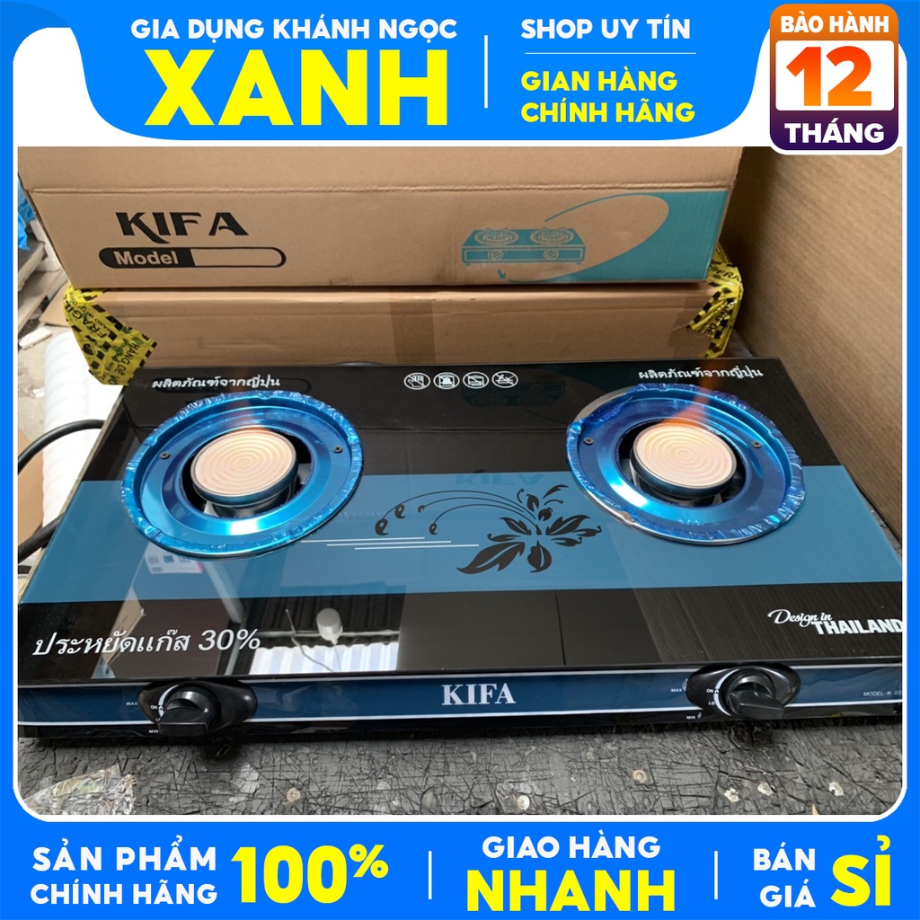 Bếp gas đôi hồng ngoại tiết kiệm gas KIFA  Mới 100%+ tặng dây gas cổ dê-bảo hành 12 tháng