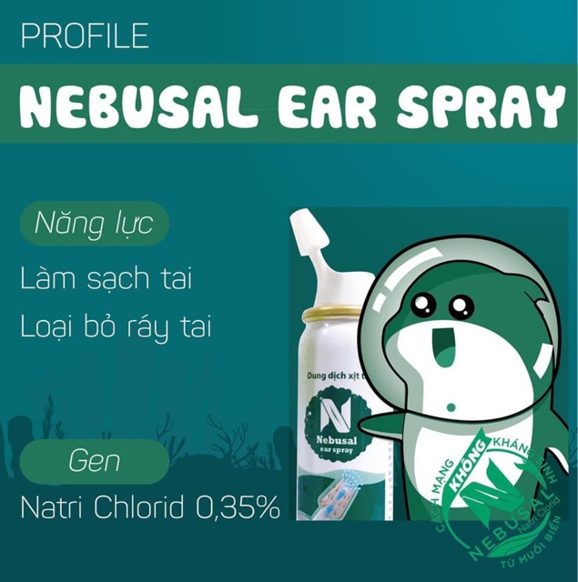 Dung dịch xịt vệ sinh tai Nebusal Ear Spray