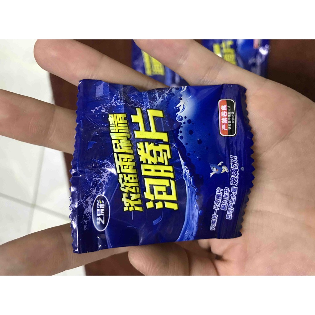 Combo 3 Viên sủi rửa kính xe hơi siêu sạch siêu đậm đặc, dễ mang theo, tiện lợi