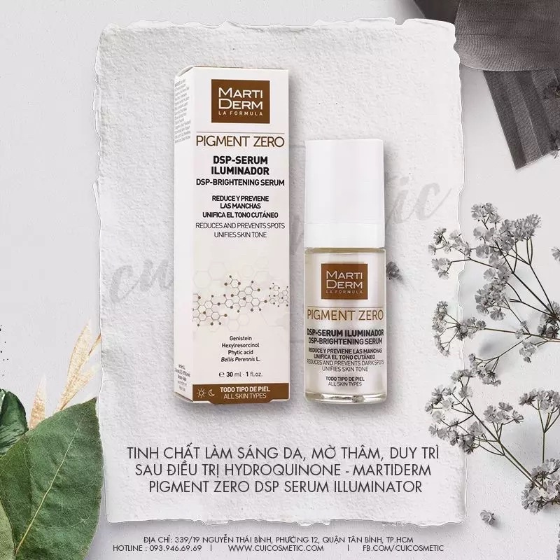 Serum mờ nám, trắng da Martiderm pigment zero 30ml