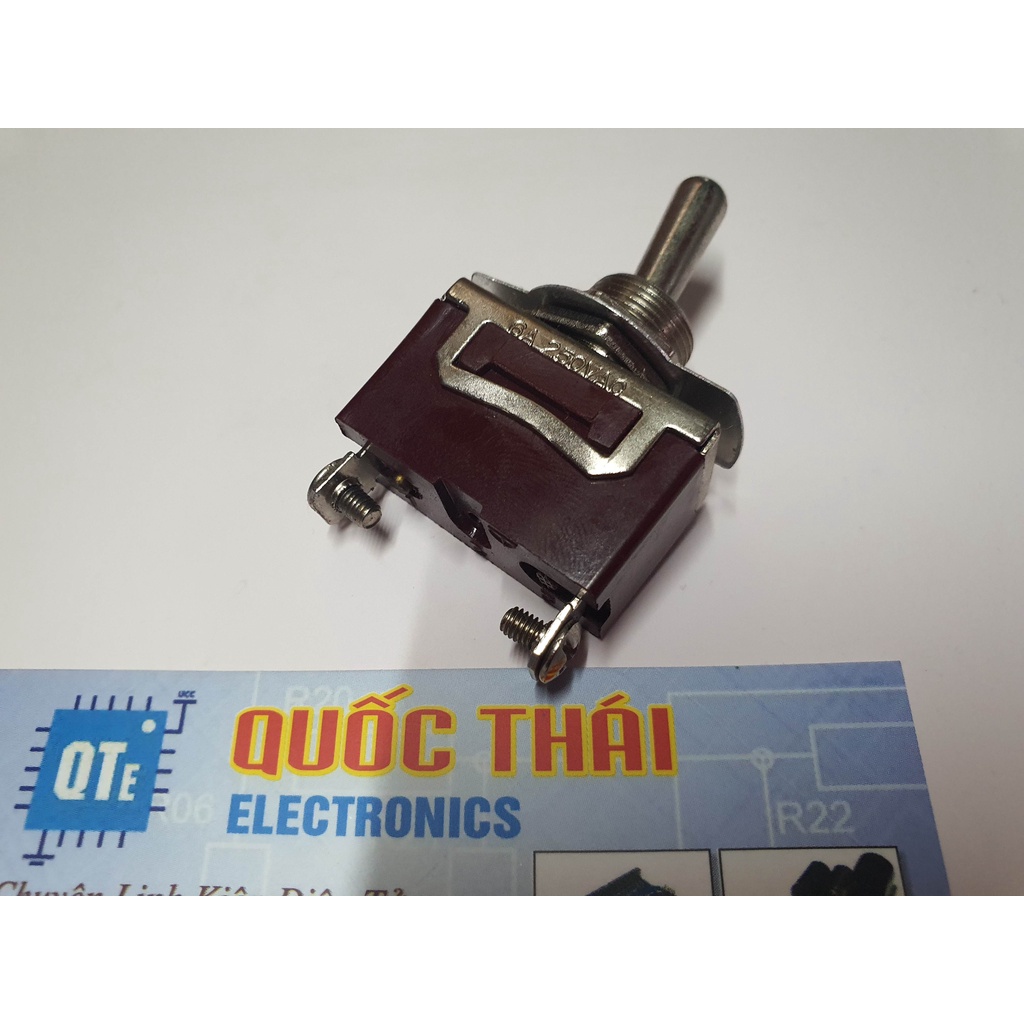 Công tắc gạt Inox nâu 2 chân