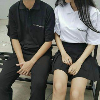 (Ảnh Thật) Áo Smoking Kills / Áo Polo Smoking Kills Unisex / Áo Polo Tay Lỡ