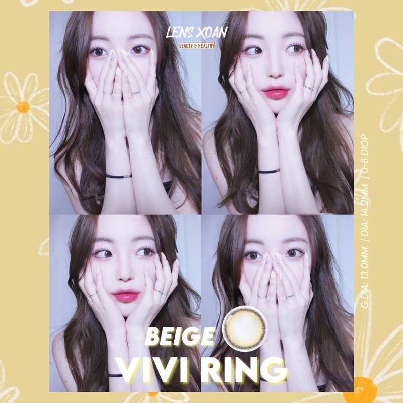 KÍNH ÁP TRÒNG VIVI RING BEIGE - OLENS ( LENS XOẮN): NÂU VÀNG SÁNG VIỀN CHOCO