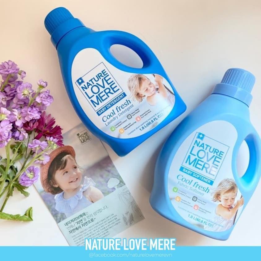 NƯỚC GIẶT/XẢ HỮU CƠ ĐỒ SƠ SINH NATURE LOVE MERE KOREA HƯƠNG THẢO MỘC 1800ml/1300ml