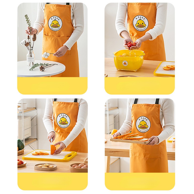 Tạp Dề Chống Thấm Nước Và Dầu In Họa Tiết Hoạt Hình Dễ Thương