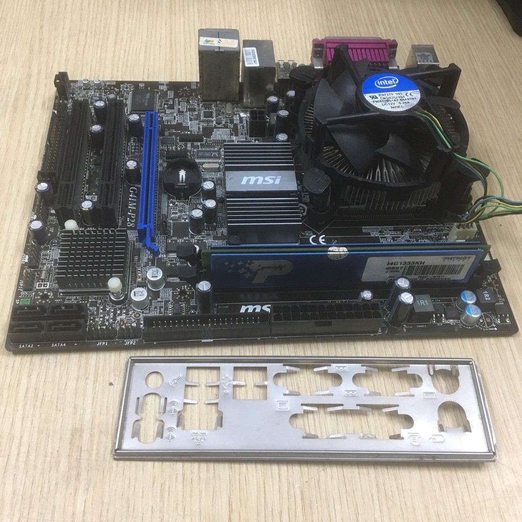 Combo main MSI G41 DDRIII 4gb + E8400 +Quạt +Fe