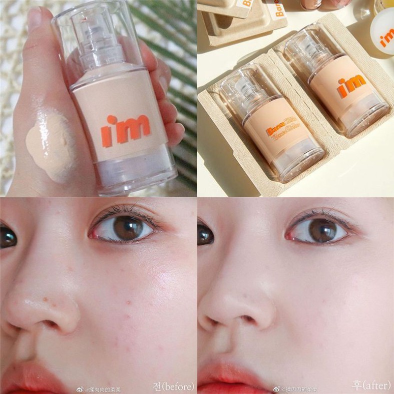 Kem Nền Che Phủ Hoàn Hảo, Mỏng Nhẹ Tự Nhiên I'm Meme I'm Bare Skin Tone Color SPF45/PA++ 30ml