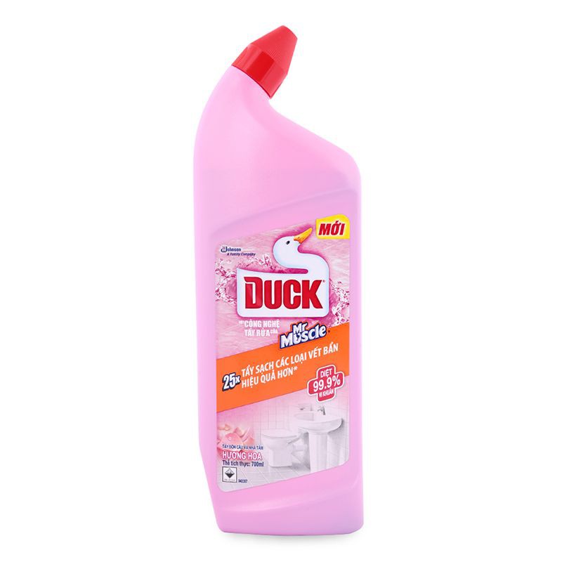 Nước Tẩy Rửa Bồn Cầu Và Nhà Tắm Duck Siêu Tẩy Rửa Hương Hoa 700ML