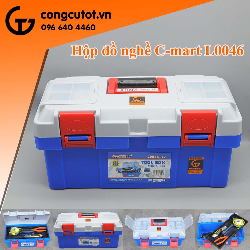 Hộp đựng đồ nghề C-mart xanh lá L0046 cao cấp
