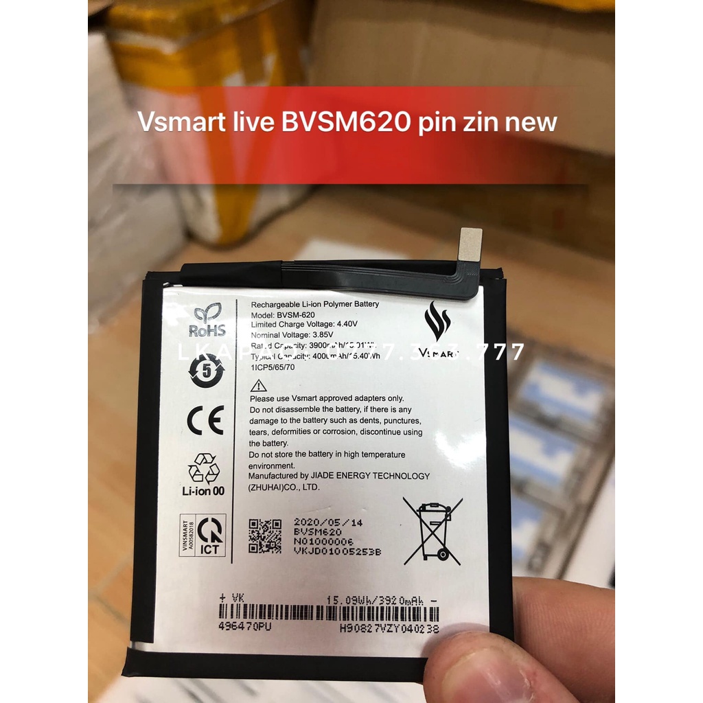 Pin Vsmart Live v620 Zin new