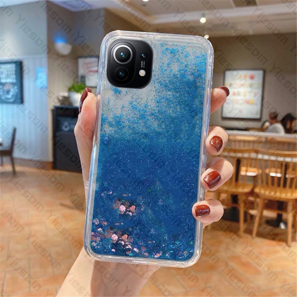 Ốp điện thoại silicon mềm phối kim tuyến nước cho Xiaomi Mi 11T 10T Pro 11 Lite POCO F3 M3 X3 NFC Pro X3 GT
