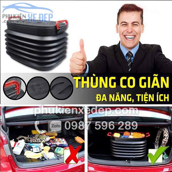 Thùng đựng đồ ⚡FREESHIP⚡ cao cấp - Thùng đựng đồ co giãn 40L cho ô tô