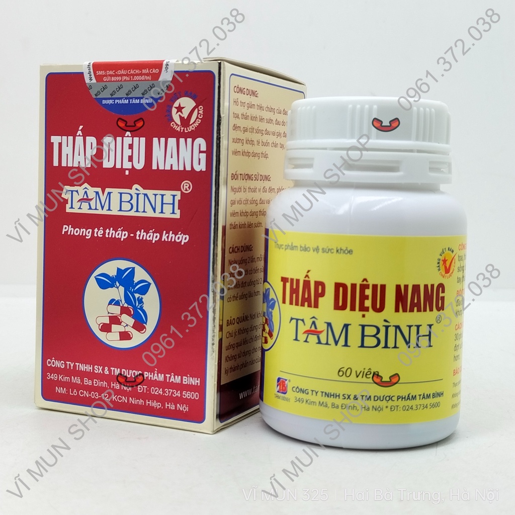 Thấp Diệu Nang Tâm Bình - Hộp 60 viên