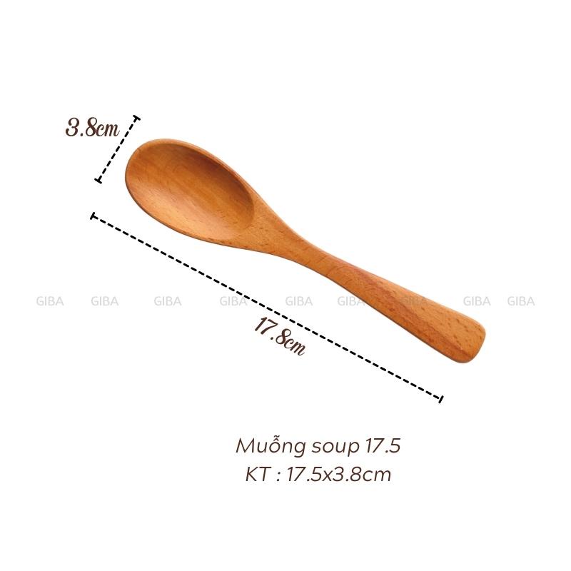 Bộ muỗng nĩa dao gỗ tự nhiên - GIBA