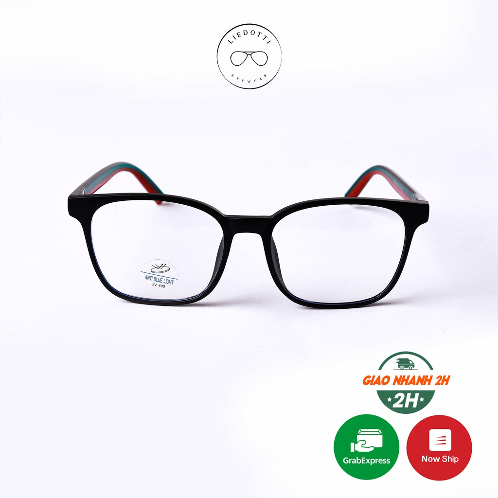 Gọng kính mắt vuông giả cận thời trang unisex Liedotti Eyewear 8265