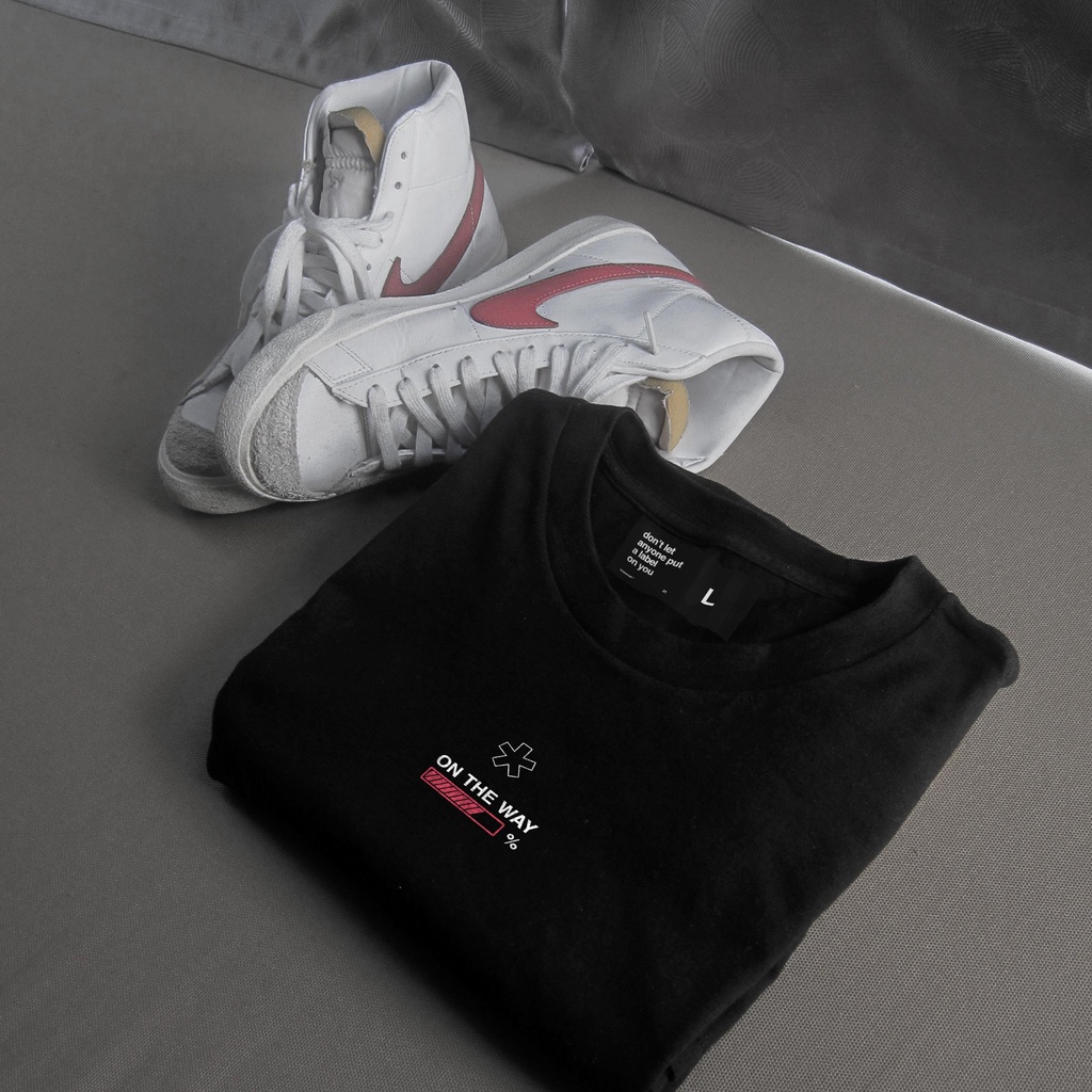 Áo Thun Unisex Local Brand The Sommet Màu Đen Oversize In Hình On the way - TGP06